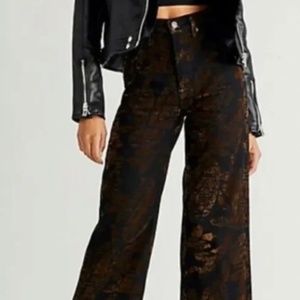 NEW FP Annabelle Flocked Jeans Size 28